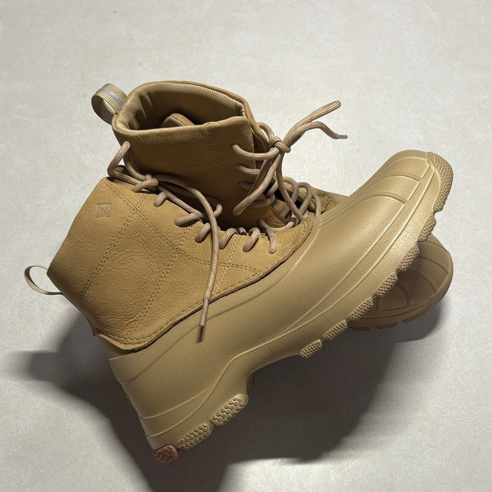 Sperry Tan Waterproof Duck Boot Ankle Boots